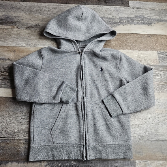Polo Ralph Lauren Other - Polo Ralph Lauren Youth Full Zip Hoodie Grey Size 7